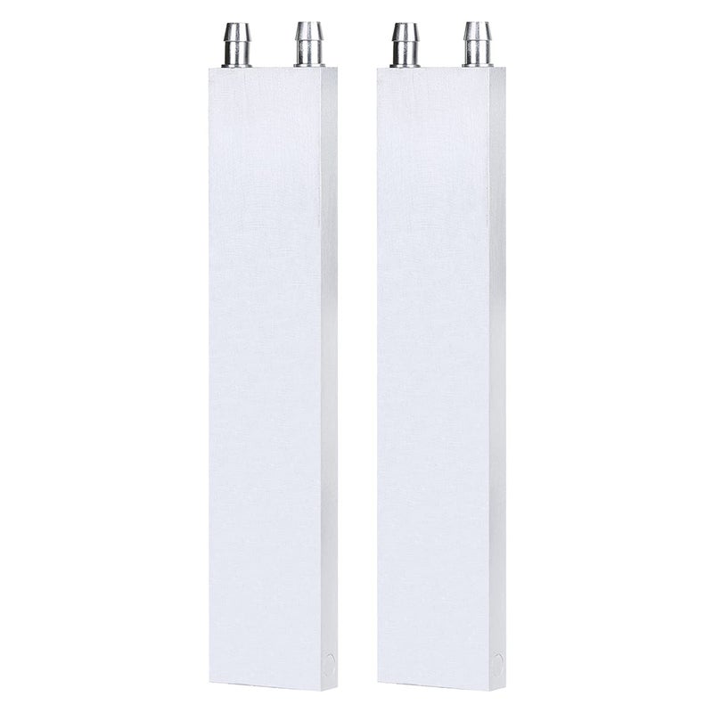 Clyxgs Aluminum Water Cooling Block,Liquid Cold Water Plate Heat Sink Water-Cooled Exchanger Head semiconductor Refrigeration Sheet CPU Graphics Radiator Heatsink Endothermic Head(40 x 200 x 12mm)2pcs - Image 1